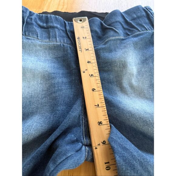 Judith March Boho Flare Jeans M – Fringe Hem Bell Bottom Denim with Aztec Back P - Picture 9 of 12